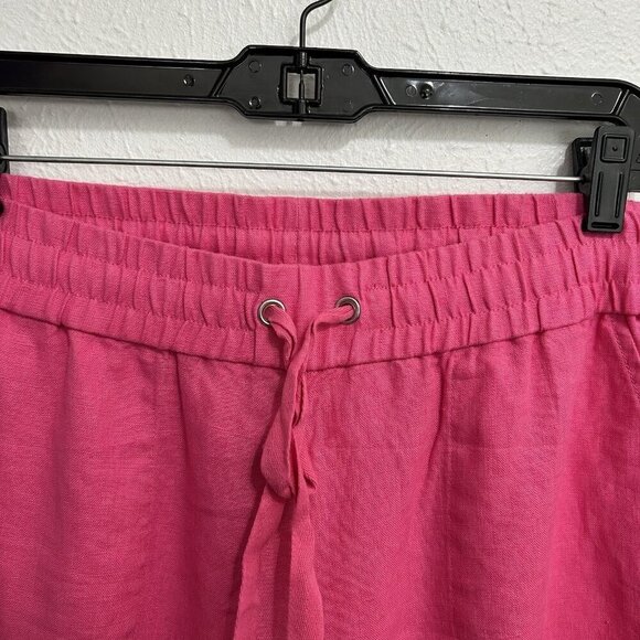 Southern Tide New 100% Pink Linen Wide Leg Pant Elastic Waist Drawstring Size S - Picture 4 of 12